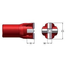 Kruisboorkroon R25 - 41mm